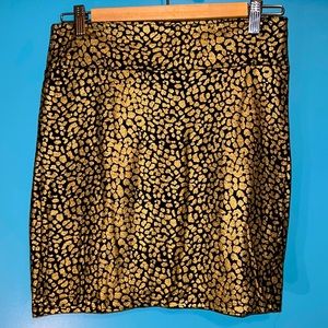 Gold Leopard mini skirt